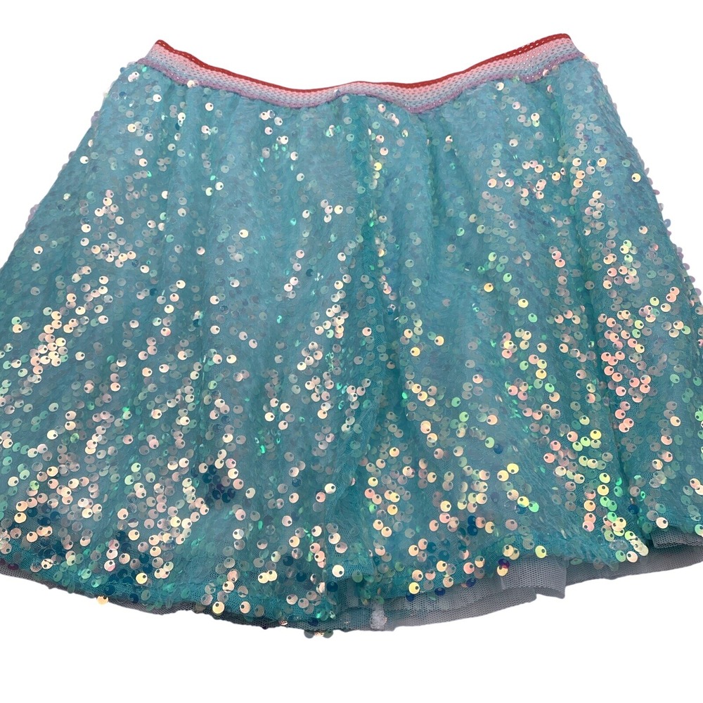 365 Kids from Garanimals Girls Aqua Blue Sequin Tulle Skirt Size‎ 8 GAKGS2138751